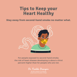 Stay away from second-hand smoke no matter what. Image