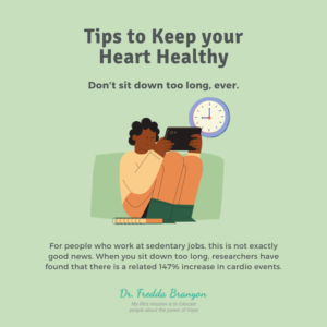 Don’t sit down too long, ever. Image